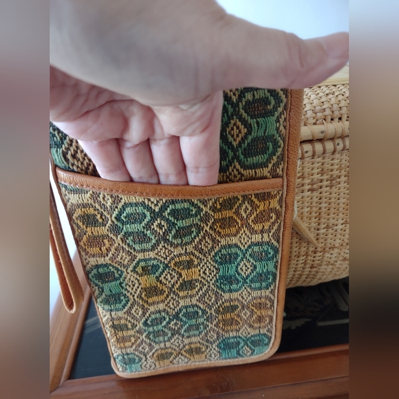 Ikat Leather Travel Wallet Portfolio - Picture 9 of 9